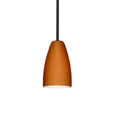 Besa Lighting Riva 9 Cord Pendant, Amber Matte, Bronze Finish, 1x75W Incandescent 1TT-151180-BR